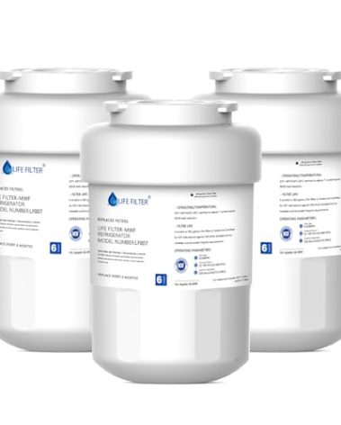 Lifefilter Replacement for MWF Refrigerator Water Filters, MWFP, HDX FMG-1, MWFA, GWF, WFC1201, RWF1060, 197D6321P006, 9991, 3 Pack