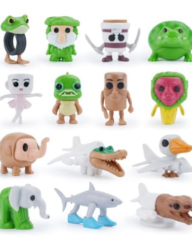 LUOIXEVK Italian Brainrot Toys Tralalero Tralala Action Figure Cute Italian Brain Rot Toy Cartoon Cake Toppers Birthday Decorations Gift for Game Fans Office Room Figurine Halloween Decor(14 pcs B)