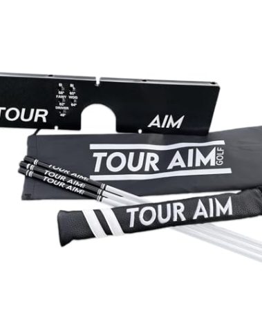 Tour Aim 2.0 Golf Training Aid – 11-in-1 Alignment Sticks & Swing Plane Golf Practice System – Lightweight Alternative to Heavy Brick-Like Golf Aids – Maximum Portability, Accuracy & Consistency