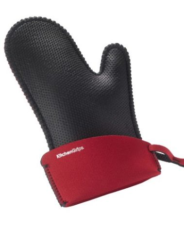Kitchen Grips Chef's Mitt, Large, Cherry/Black
