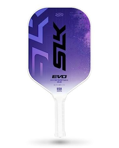 Selkirk Sport SLK Evo Hybrid MAX Pickleball Paddle by Selkirk Sport | C7-Flex Hybrid Fiberglass Pickleball Paddle Face with Spinflex Surface and Rev-Hybrid Polymer Core | Hybrid Purple Max