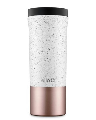 Ello Miri 16oz Vacuum Insulated Stainless Steel Travel Mug, Leak-Proof Slider Lid, Keeps Hot for 5 Hours, Perfect for Coffee or Tea, BPA-Free, Fits Most Cupholders, Holiday Gift, Speckle