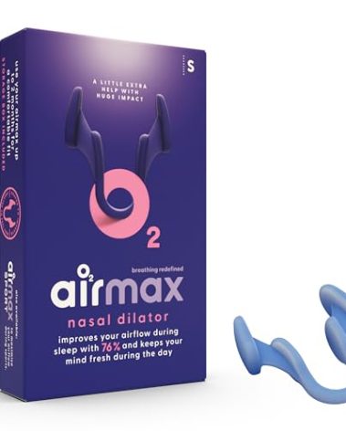 Airmax Nasal Dilators - Anti Snore Device - Small - 6-Month Relief - Cure for Snoring - Recommended by Physicians - Blue - One-Pack