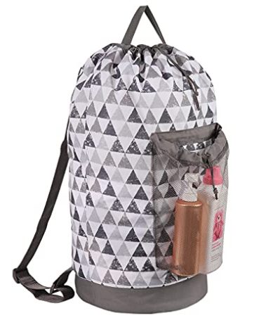 Dalykate Backpack Laundry Bag, Laundry Backpack with Shoulder Straps and Mesh Pocket Durable Nylon Clothes Hamper Bag with Drawstring Closure for College, Travel, Laundromat, Apartment