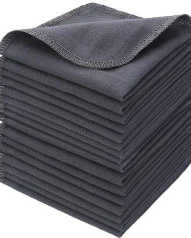 SmoothNovelty 48 Pcs Flannel Cloth Baby Wipes Reusable Baby Wipe Soft Natural Unbleached Face Wipes for Cloth Diapers