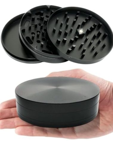 4 inch grinder for herbs and spices. Low Profile 1" Tall Design. Metal 4" shredder has Sharp Metal Teeth & are easier to turn. Four inches large capacity zinc grinder with 3 layers.