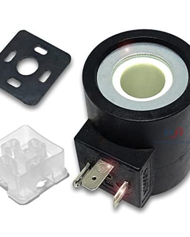 Solenoid Valve Coil with 3 Prong DIN Connector (Size 10, DC 12V)