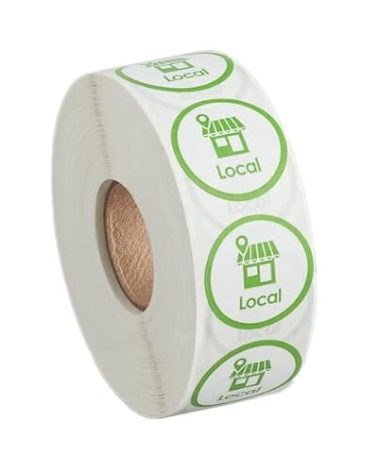 1000 Stickers/Roll Local Permanent 1 Inch Label Sticker