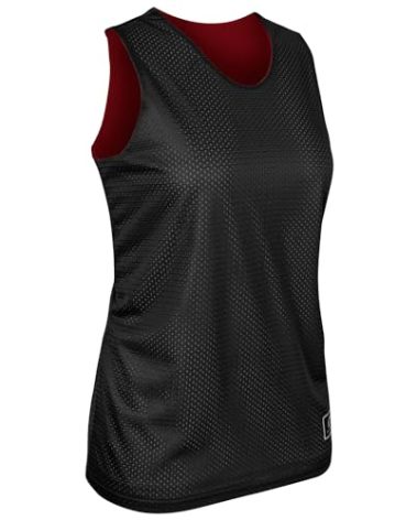 Champro Polyester Reversible Basketball Jersey, Women's Medium, Black, Scarlet