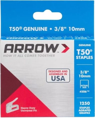 Arrow Fastener 506-5 Genuine T50 3/8-Inch Staples, 1250-Pack - 5 Pack