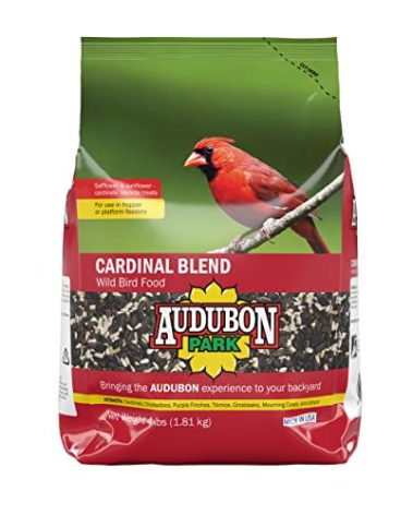 Audubon Park Cardinal Blend Wild Bird Food, Cardinal Bird Seed for Outside Feeders, 4-Pound Bag