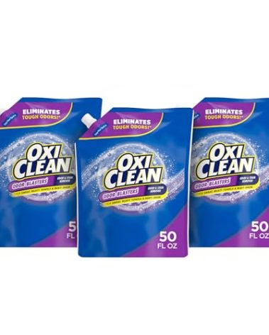 OxiClean Odor Blasters Odor and Stain Remover Laundry Booster Liquid, 50 fl oz 3-Pack