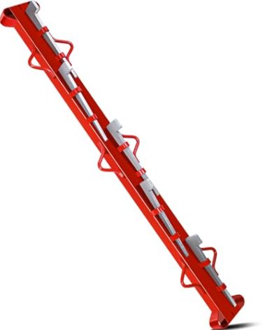 Zwinz Woven Wire Fence Stretcher Bar 4ft with 5 Wedges, Heavy Duty Steel Fence Stretcher Tool, Chain Link Fabric Fence Stretcher for Outdoor, Private Farms, Yards