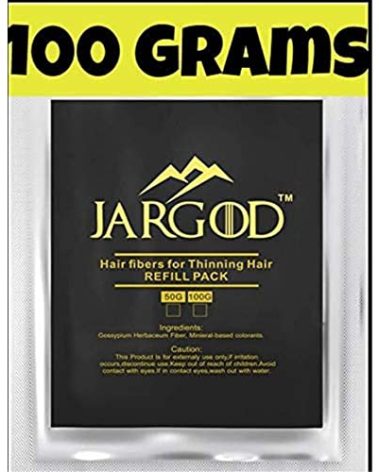 100 Gram Hair Building Fibers - Refill Your Existing Fiber Bottle - Hair Filler Fibers - Hair Loss Concealer For Thinning Hair by JARGOD (Black)