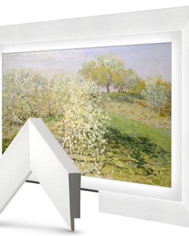 Gloss White 85" Premiere Deco TV Frame - Compatible ONLY with Samsung The Frame TV and Pro TVs (Fits 2021-2025, LS03A, LS03B,LS03C,LS03D,LS03FA,LS03FW)