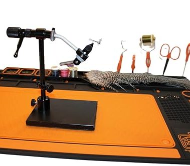 Tinfish Tackle Co. Fly Tying Mat | Fly Tying Material Organizer | Mat Only | No Fly Tying Vise or Tools |