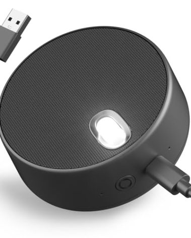 USB Computer Speakers, PC Speaker with Microphone, 2 Sound Modes, Laptop Speaker with Mic, Hand Free Enhanced Voice Pick up, Compatible with Zoom for Video Meeting, Skype, Gaming, Zoom, Plug & Play