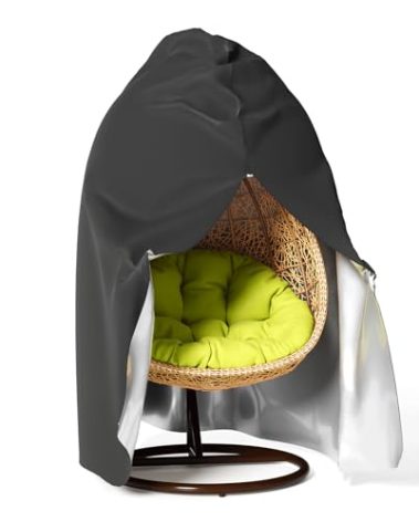 Timisea Outdoor Egg Chair Cover,Patio Egg Chair Covers,Patio Hanging Egg Chair Cover,Waterproof Double Outdoor Waterproof (75''H X 50''W)