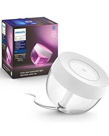 Philips Hue Iris Smart LED Table Lamp, White - White and Color Ambiance - 1 Pack - Control with Hue App - Works with Alexa, Google Assistant, and Apple Homekit