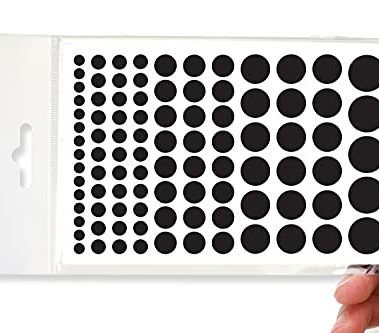 BLOCKED Stackable Webcam/Camera Vinyl Covers | 95 Low-Tack Restickable Webcam Sticker | 5-Sizes | Black 95-Pack (Muted Matte)