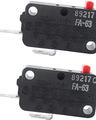 ENTERPARK New OEM 2 Pack GE SZM-V16-FA-63 Microwave Oven Micro Switch Replacement Part for LG GE Starion