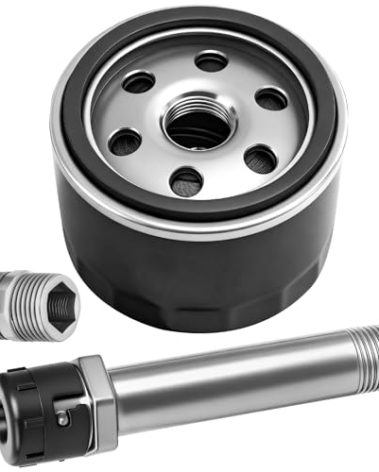 MIU13767 AM131611 AM125424 Easy Change Conversion Kit Compatible with JohnDeere Lawn and Garden Tractor MIU13767B, S160, S130, E120, E130, E150 & With 1 Oil Filter, 1 Drain Plug, 1 Adapter Fitting