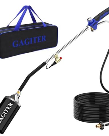 Propane Torch Weed Burner Kit,Weed Blow Torch with Storage Bag, Heavy Duty Flamethrower with Turbo Trigger and 10 FT Hose for Flame Weeding,Roofing, Melting Ice Snow