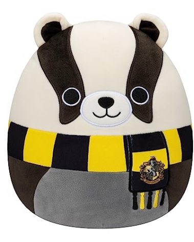 Squishmallows Original Harry Potter 10-Inch Hufflepuff Badger Plush - Medium-Sized Ultrasoft Official Jazwares Plush
