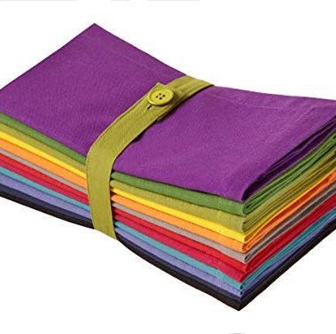 COTTON CRAFT Multicolor Cloth Napkins - Set of 12 Pure Cotton Everyday Lunch Dinner Napkin - Spring Summer Fall Holiday Birthday Party Gift - Soft Washable Absorbent Reusable Napkin - 17 x17