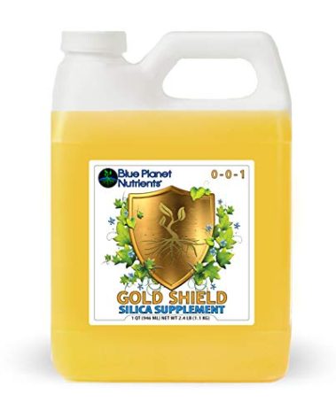 Gold Shield Silica Supplement (32 oz) Quart | Concentrated Formula for All Plants & Gardens | Makes Over 900 GALLONS | Blue Planet Nutrients