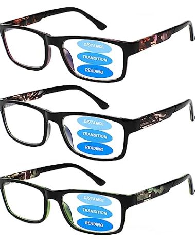 ZOECENT 3 Pack Progressive Multifocus Reading Glasses for Women Men Blue Light Blocking Spring Hinges Computer Readers (Mix Color, 2.75, multiplier_x)