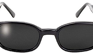 Pacific Coast Original KD's Biker Sunglasses (Black Frame/Dark Grey Lens)