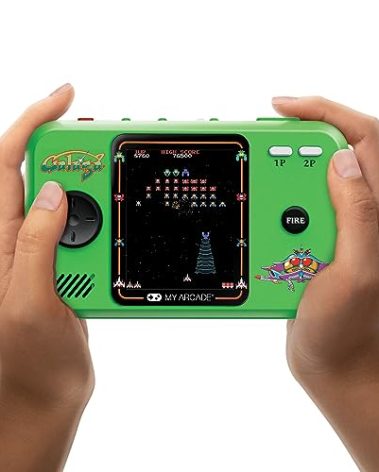 My Arcade Galaga/Galaxian Pocket Player Pro: Portable Video Game Console with 2 Games, Retro Gifts, 2.75" Color Display