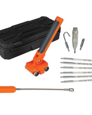 Klein Tools 80051 Wire Puller Kit, Made in USA, with 30-Foot Glow Fish Rod and Magnetic Wire Puller, 2 Piece