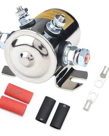 Max 300A Heavy Duty Solenoid Relay Nickel-Plating for Golf Carts, Winch, Marine in Rush 12VDC
