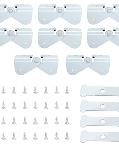 Gutter Zipper Hinges for Gutter Downspout Extension, Gutter Extension Hinge Compatible with Rectangle or Square Downspout, Rain Gutter Downspout Extension Flip-Up Hinge（4 Pack）