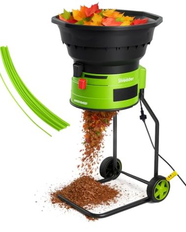 GreenSweep XL Bladeless Leaf Shredder & Mulcher | Powerful 15 Amp, 9,000RPM Motor for 18:1 Reduction Ratio