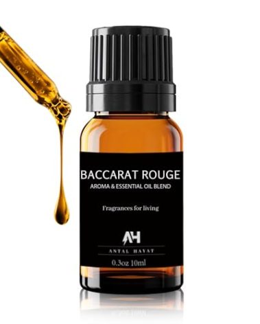 Hotel Diffuser Oil Inspired by The Baccarat Hotel Scent 10 mL - Home Luxury Scents - Luxury Hotel Scent Diffuser Oil with Saffron and Jasmine - Baccarat Rouge 540 Scent Glass Bottle with Dropper