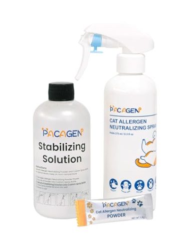 Pacagen Cat Allergen Neutralizing Spray for Humans - Perfect for Home Use, Immediate Results, Easy to Use, and Pet Friendly - A Few Sprays Away from A Clear Day