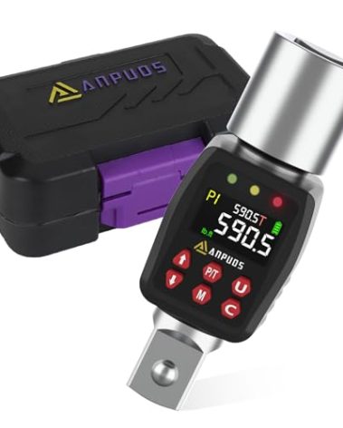 ANPUDS 3/4" Digital Torque Adapter, 8.9-590.5 Ft.lb/12-800 Nm, Digital Torque Wrench Converter with ±1% Accuracy, Preset Value, Data Storage, Buzzer & LED Indicators for Car, Truck, Tractor