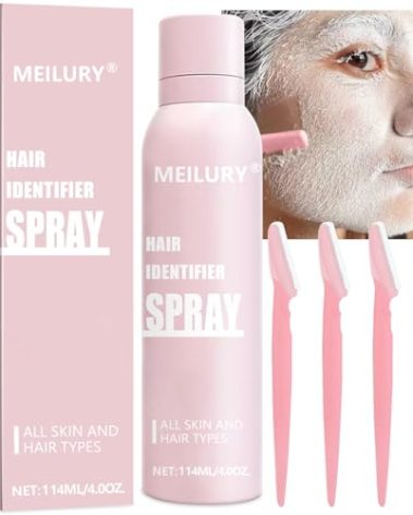 Hair Identifier Spray for Face Shaving,Moisturizing and Skin Care Dermaplaner Spray, Glow Reveal Face Spray for Face Dermaplaning, Peach Fuzz Remover for Women Face (1pc)