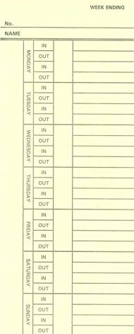 200 Time Cards, Bi-Weekly, 2-Sided, 3-3/8 inch x 9 inch, for Amano, Acroprint, Compumatic, Icon, Lathem, Simplex, and others