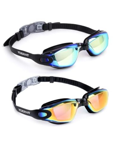 Vorshape Swim Goggles 2 Pack Anti Fog Swimming Goggles, No Leaking UV Protection Pool Goggles for Adult Men Women Youth ﻿