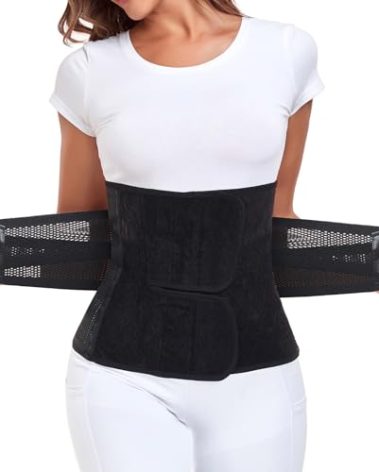 MAMODY Postpartum Belly Band – Postpartum Belly Wrap, Abdominal Binder Post Surgery C-section Recovery Support Belt (Midnight Black, L)