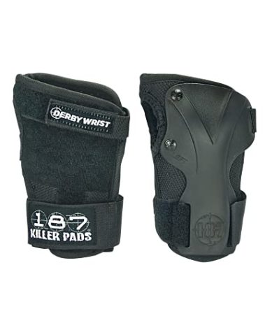 187 Killer Pads Derby Wrist Guard, Black, Medium