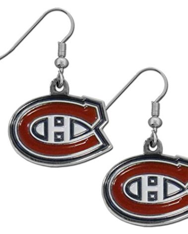 NHL Siskiyou Sports Womens Montreal Canadiens Chrome Dangle Earrings One Size Team Colors white