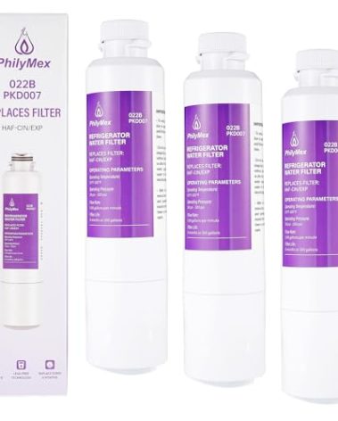 Water Filter for Sam&sung RF24FSEDBSR(/AA), RF28JBEDBSR(/AA), RS25J500DSG(/AA), RF260BEAESG(/AA), RF26J7500SR(/AA), RF28K9070SR(/AA), RS25H5111SR(/AA) Replacement (3 PACK).