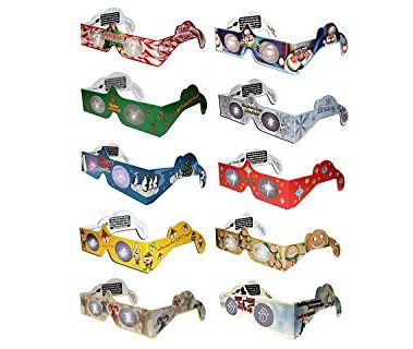 3D Christmas Glasses - 10 Pairs / 10 Turn Christmas Tree & Holiday Lights into Magical Images - Stocking Stuffers - Secret Santa - Office Parties - Fun for The Family