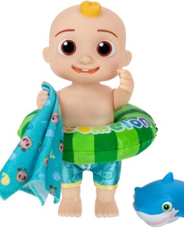 CoComelon - Splish Splash JJ Doll- with Shark Bath Squirter and Water Accessories Water Play - Toys for Kids and Preschoolers - Amazon Exclusive