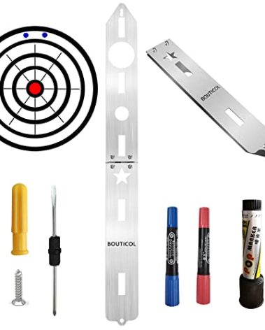 BOUTICOL Upgraded Throwing Axe Target Template Stencil, Template, Durable Stainless Bullseye Drawing for DIY Pattern with 3 Standard Marker Pens and Fixing Screws (Model 3)